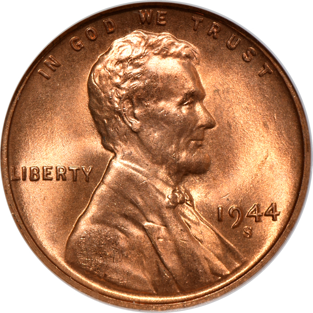 Six certified Lincoln cents