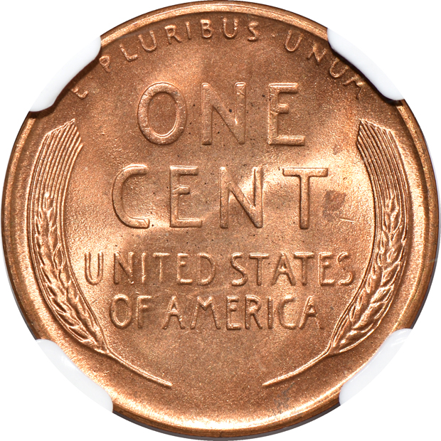 Four Lincoln cents certified MS-67 RD by NGC
