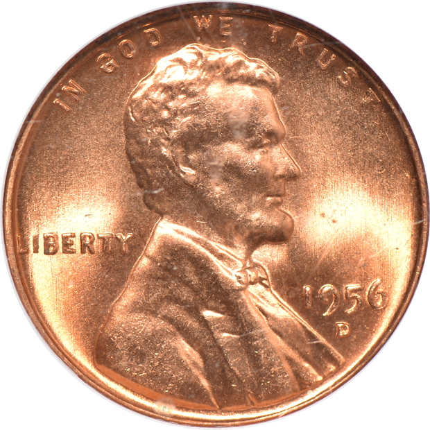 Five Lincoln Wheat cents and a Lincoln Memorial cent, all NGC MS-67 RD