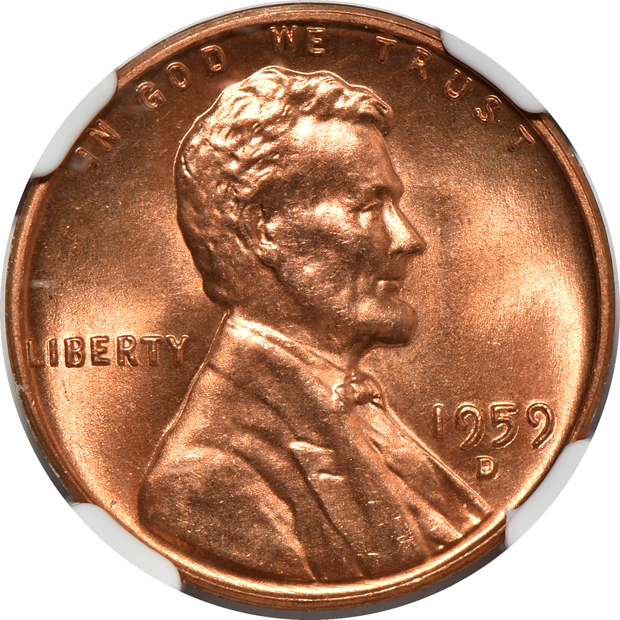 Five Lincoln Wheat cents and a Lincoln Memorial cent, all NGC MS-67 RD
