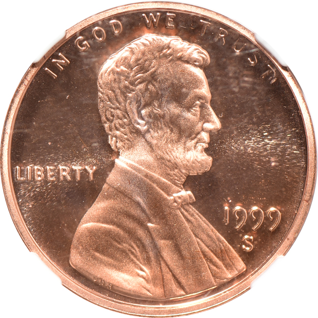 Six certified Lincoln Memorial cent varieties