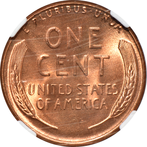 Four Lincoln cents certified MS-67 RD by NGC