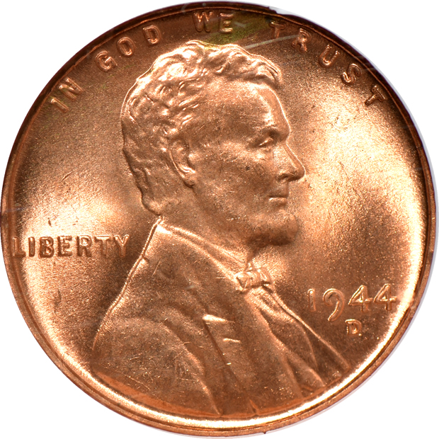 Four Lincoln cents certified MS-67 RD by NGC