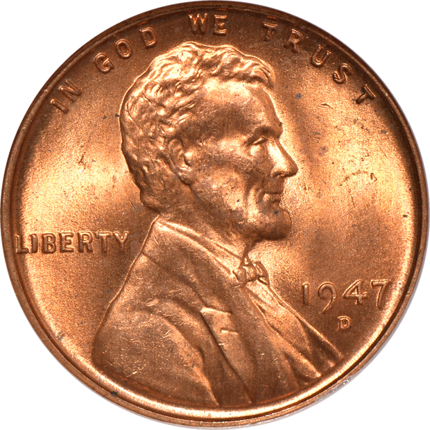 Four Lincoln cents certified MS-67 RD by NGC