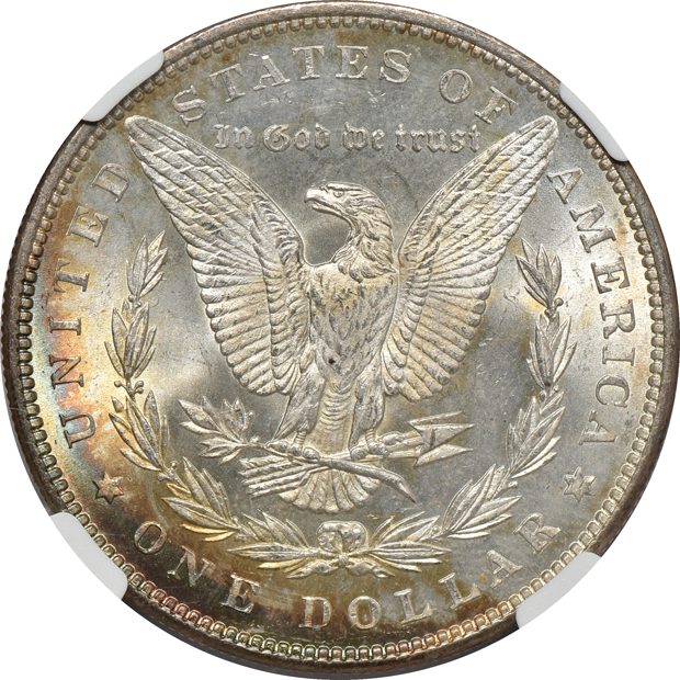 Four certified Morgan dollar