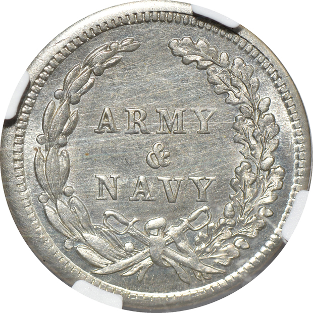 Pair of Civil War Tokens - 1863 F-15/319 j MS-64, and an 1863 F-15/319 a NGC MS-65 RB, both NGC
