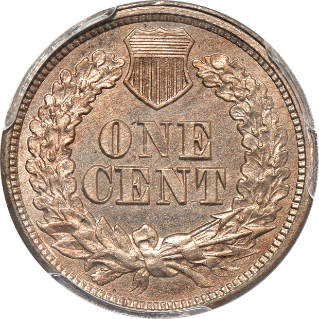 1863 PCGS MS-64, and an 1867 AU