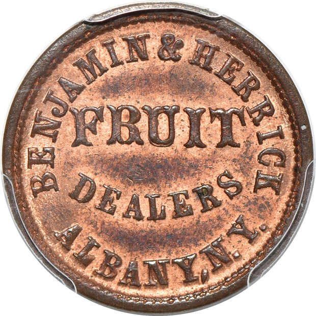 Four Civil War tokens