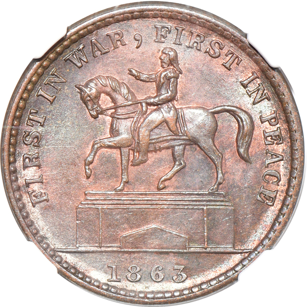 Four Civil War tokens