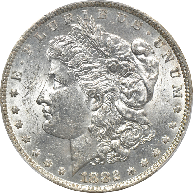 1882-O/S Weak MS-62+, 1891 MS-64, and 1898-O MS-66+ CAC, all PCGS