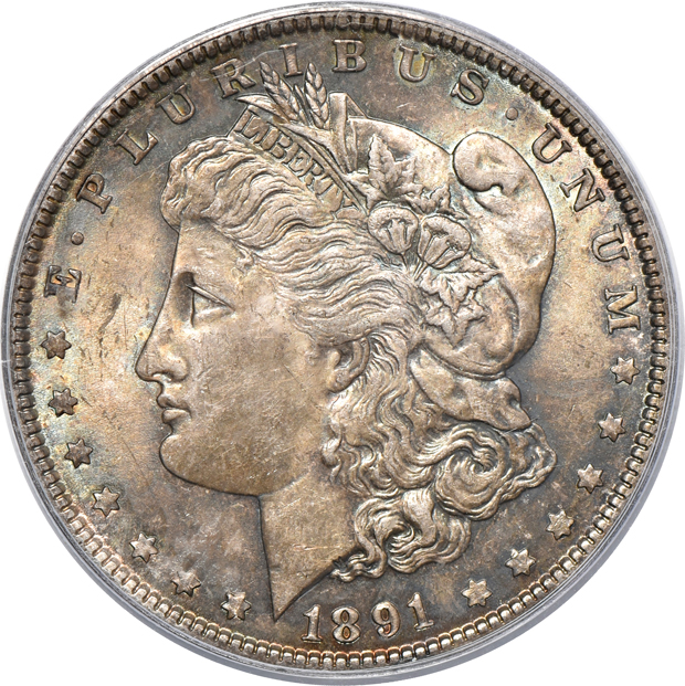 1882-O/S Weak MS-62+, 1891 MS-64, and 1898-O MS-66+ CAC, all PCGS