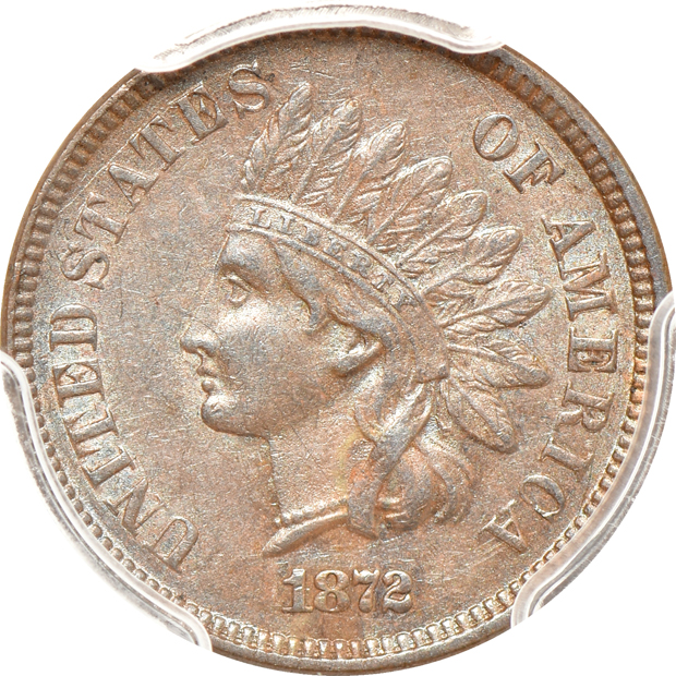 1870 and 1872, both PCGS AU-58