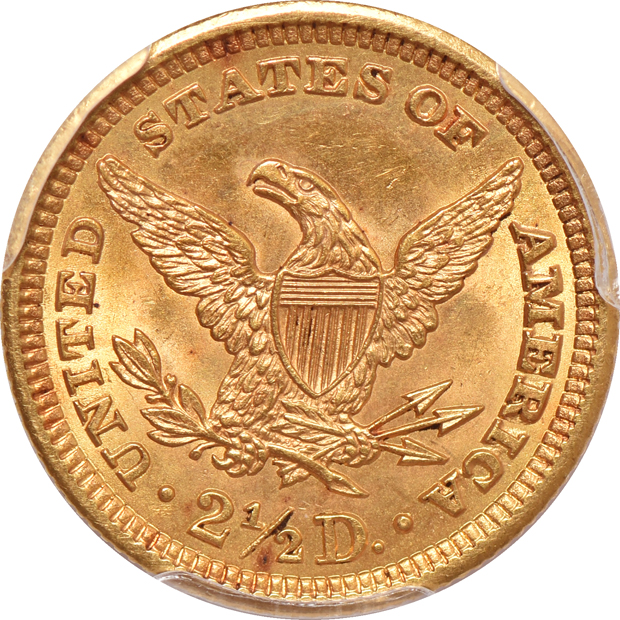 1903 Liberty quarter-eagle and a 1928 Indian Head quarter-eagle, both PCGS MS-63 