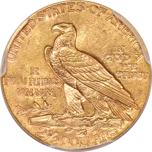 1903 Liberty quarter-eagle and a 1928 Indian Head quarter-eagle, both PCGS MS-63 