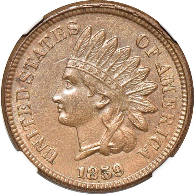 Four NGC certified Uncirculated small cents