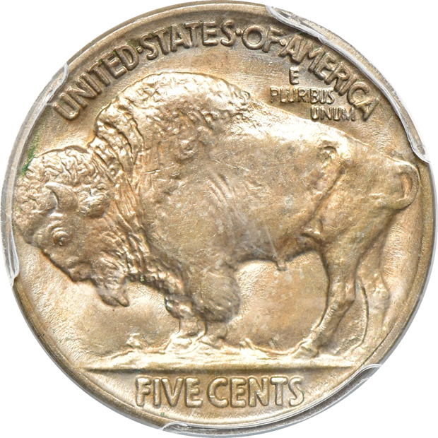 Four Buffalo nickels certified MS-64 by PCGS