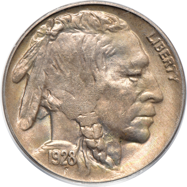 Four Buffalo nickels certified MS-64 by PCGS