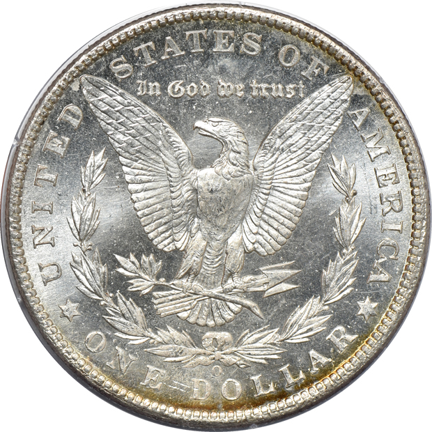 1901-O Morgan silver dollar MS-64PL, 1883-CC Morgan silver dollar MS-64DMPL, and a 1926 MS-64, all PCGS (rattler)