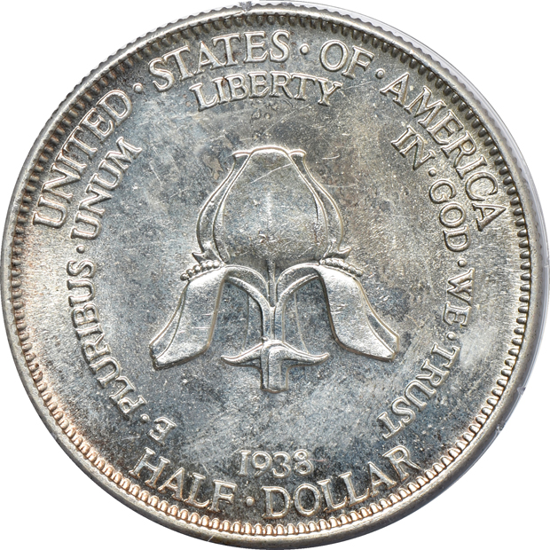 1892 Columbian, 1899 New Rochelle, and a 1936 Lynchburg, all PCGS MS-65 (rattler)