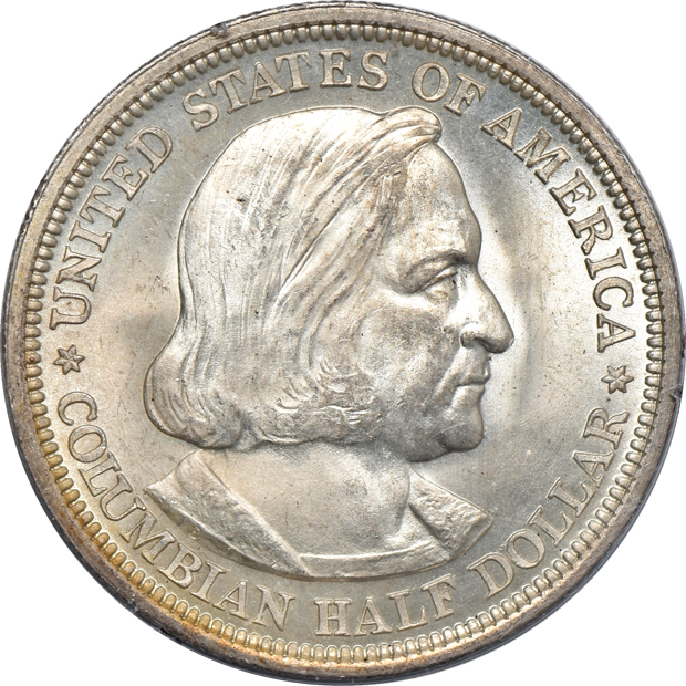 1892 Columbian, 1899 New Rochelle, and a 1936 Lynchburg, all PCGS MS-65 (rattler)