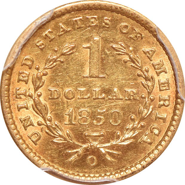 1850-O PCGS AU-58 CAC