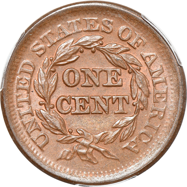 1835 half-cent and 1851 large cent, both PCGS MS-63BN