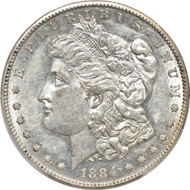 1884-S AU-55, and an 1898-S MS-64 CAC, both PCGS