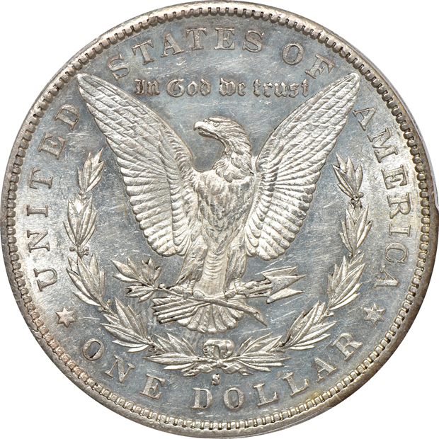 1884-S AU-55, and an 1898-S MS-64 CAC, both PCGS