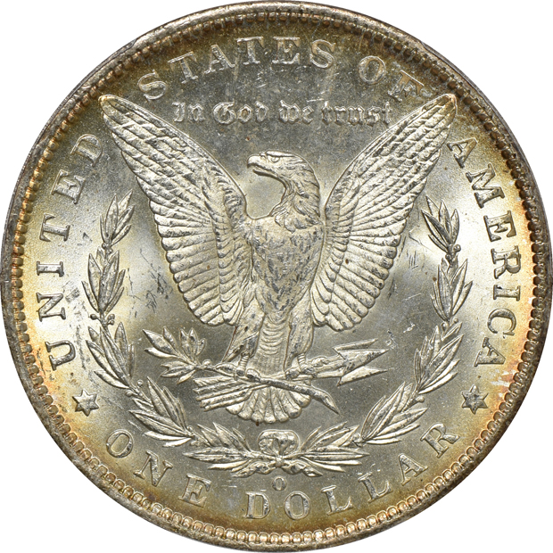 1885-S MS-63, 1889-O MS-64, and a 1903-O MS-63, all PCGS