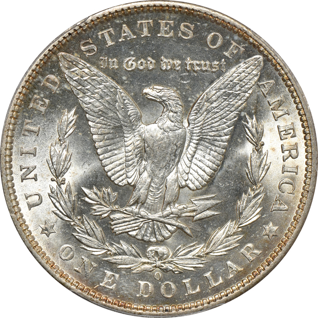 1885-S MS-63, 1889-O MS-64, and a 1903-O MS-63, all PCGS