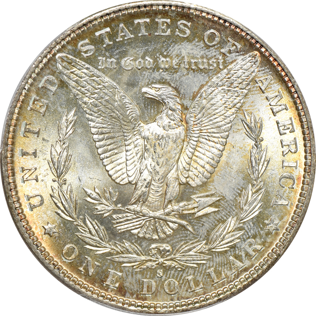 1885-S MS-63, 1889-O MS-64, and a 1903-O MS-63, all PCGS