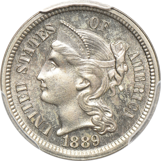 Five US type coins certified by PCGS