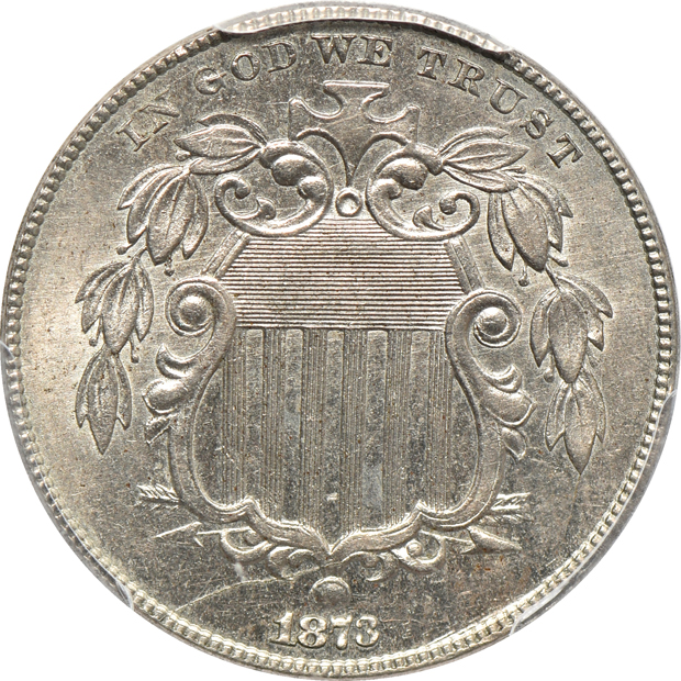 Five US type coins certified by PCGS