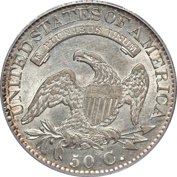 1824 AU-53, and an 1831 AU-55, both PCGS