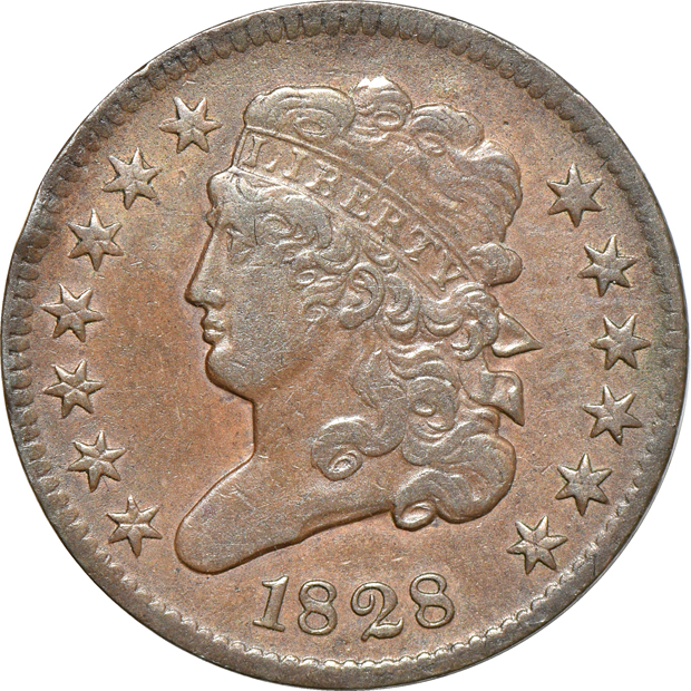 Eleven half-cents and six Indian Head cents