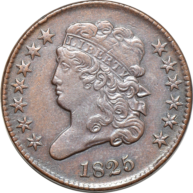 Eleven half-cents and six Indian Head cents