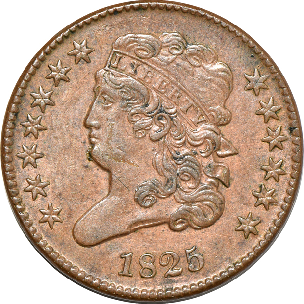 Eleven half-cents and six Indian Head cents