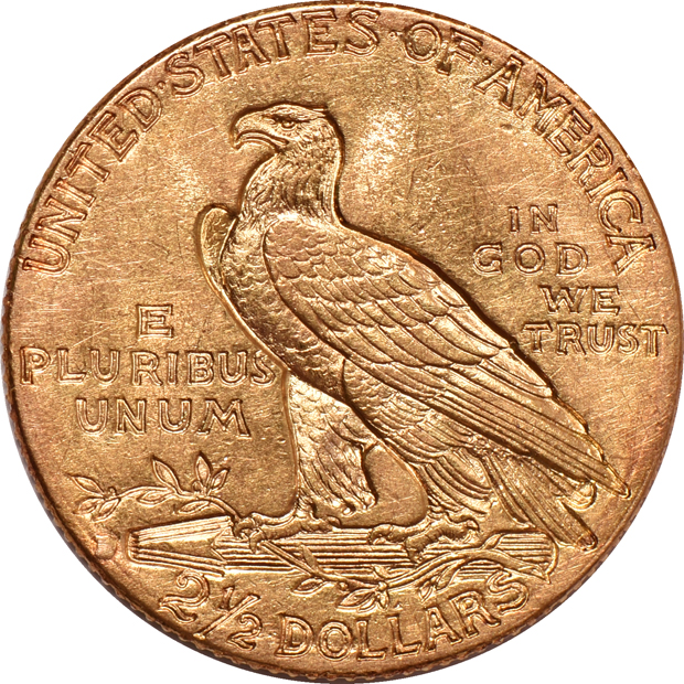 Six Indian-Head quarter eagles