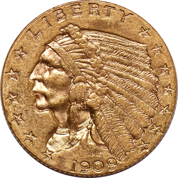 Six Indian-Head quarter eagles