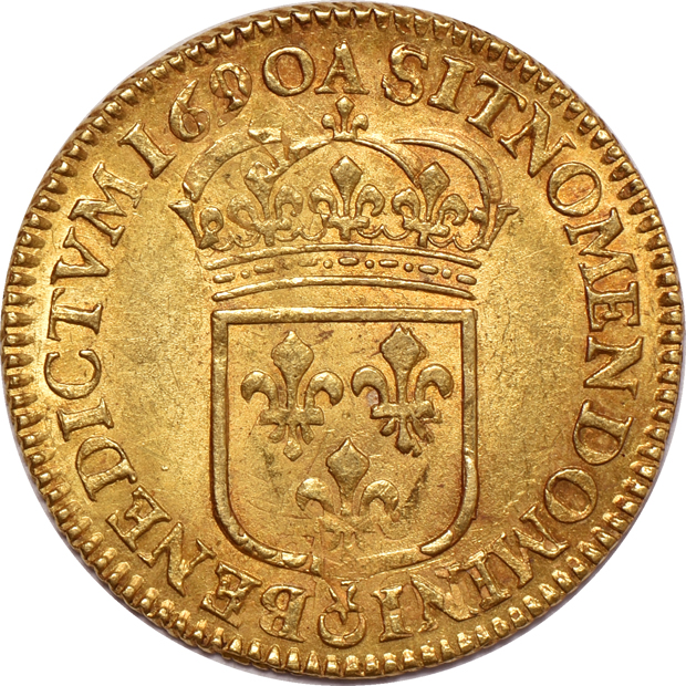 France - 1690-A Louis d'or - AU