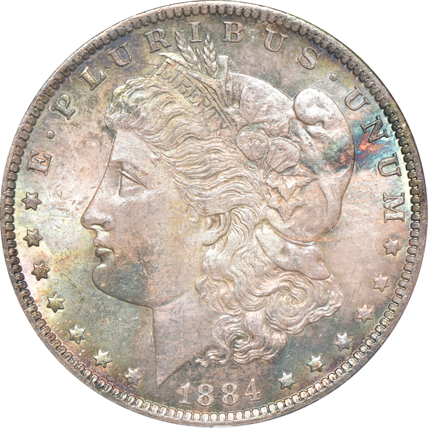 1879-S PCGS MS-66, 1884-O ANACS MS-65, and an 1887-S ANACS MS-63
