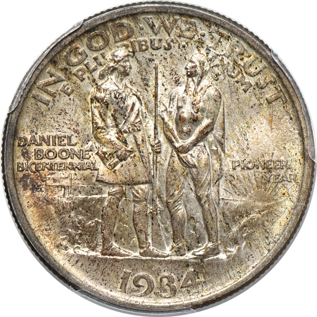 1926 Sesquicentennial PCGS MS-63, 1927 Vermont NGC MS-65, and a 1934 Boone PCGS MS-65