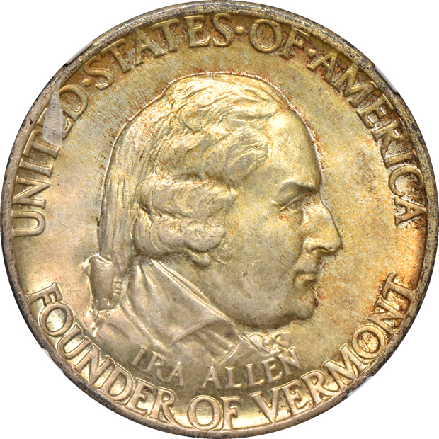 1926 Sesquicentennial PCGS MS-63, 1927 Vermont NGC MS-65, and a 1934 Boone PCGS MS-65