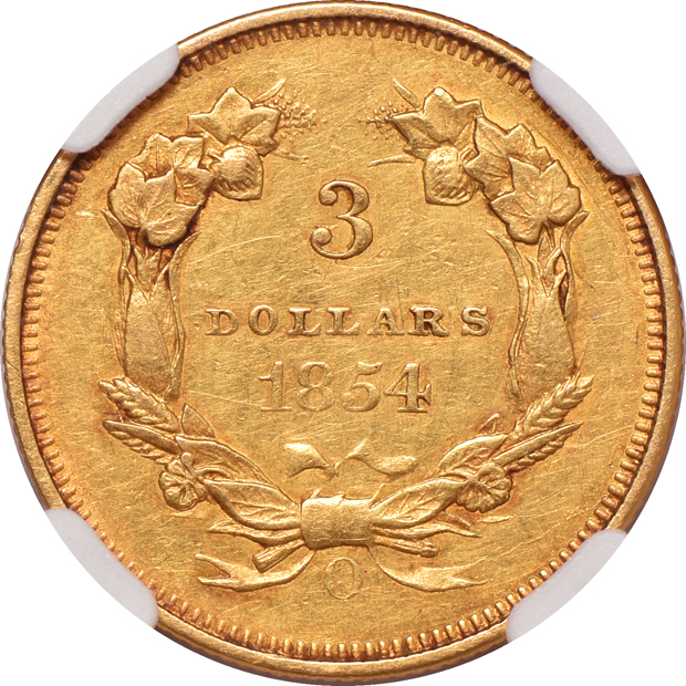 1854-O NGC AU details/cleaned