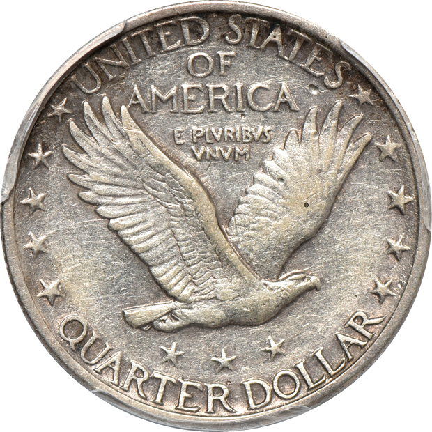Four PCGS certified Standing Liberty quarters