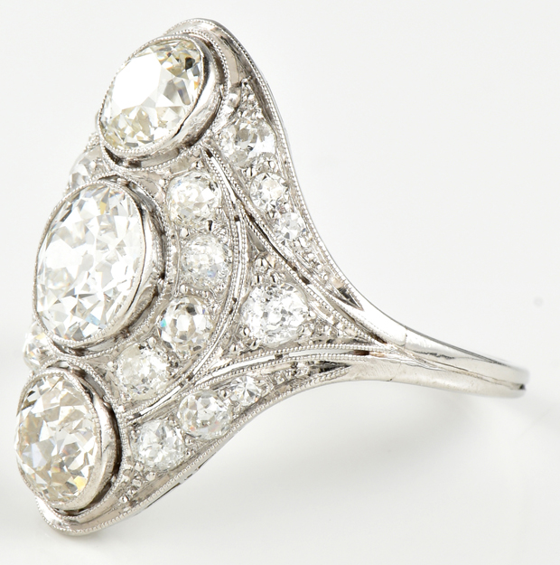 Platinum Art Deco Diamond Ring