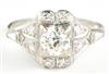 Platinum Art Deco Ring