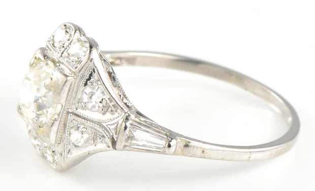 Platinum Art Deco Ring 