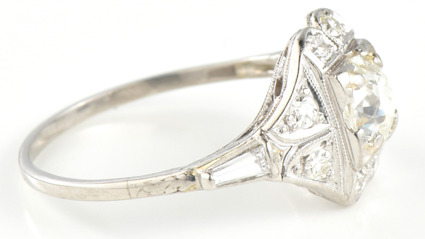 Platinum Art Deco Ring 