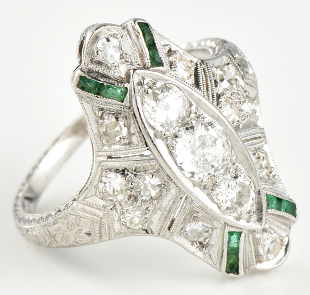 Platinum Art Deco Ring